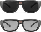 0.1 Seconds Smart Photochromic Polarized Men's Sunglasses for Driving Riding Wraparound Fishing Sun Glasses