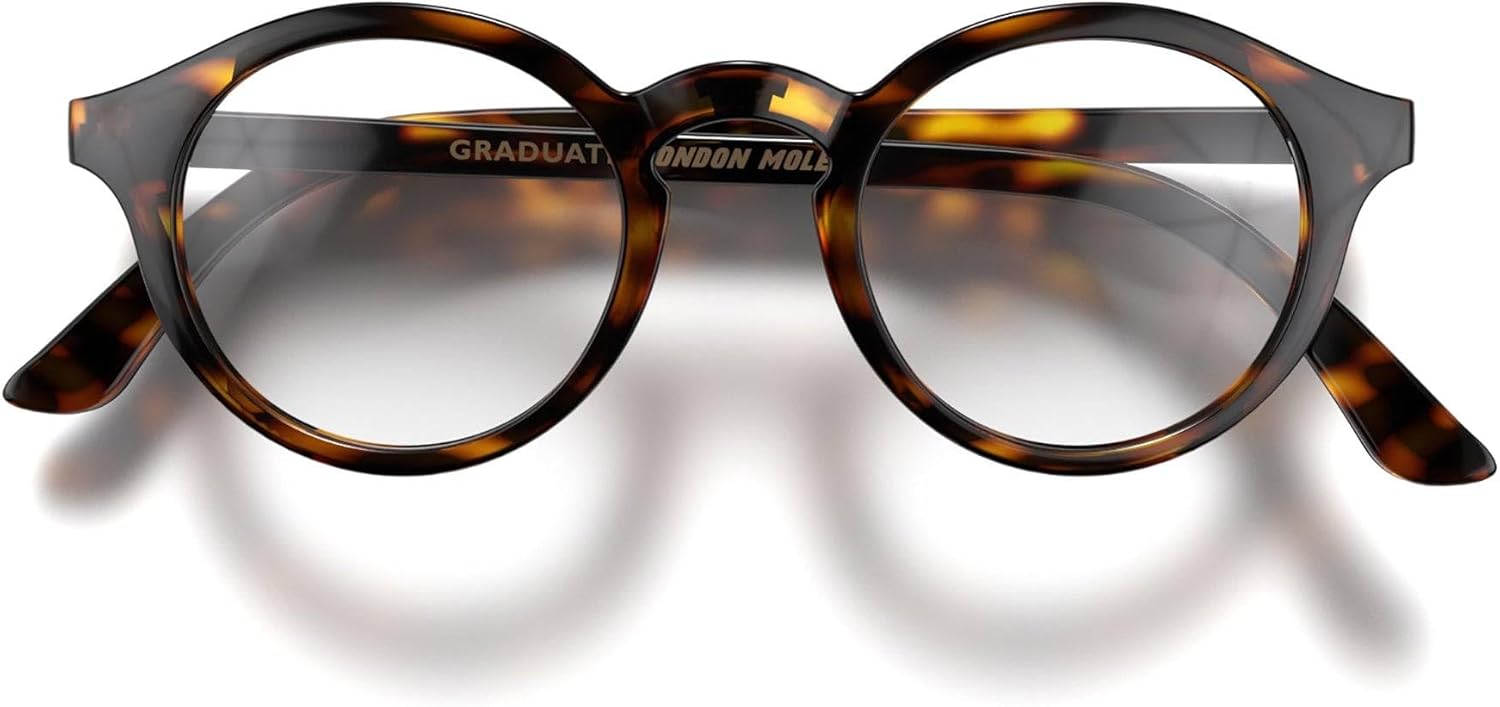 LONDON MOLE® Graduate reading glasses | Cool round panto shaped readers | Men’s Women’s Unisex | Spring hinges