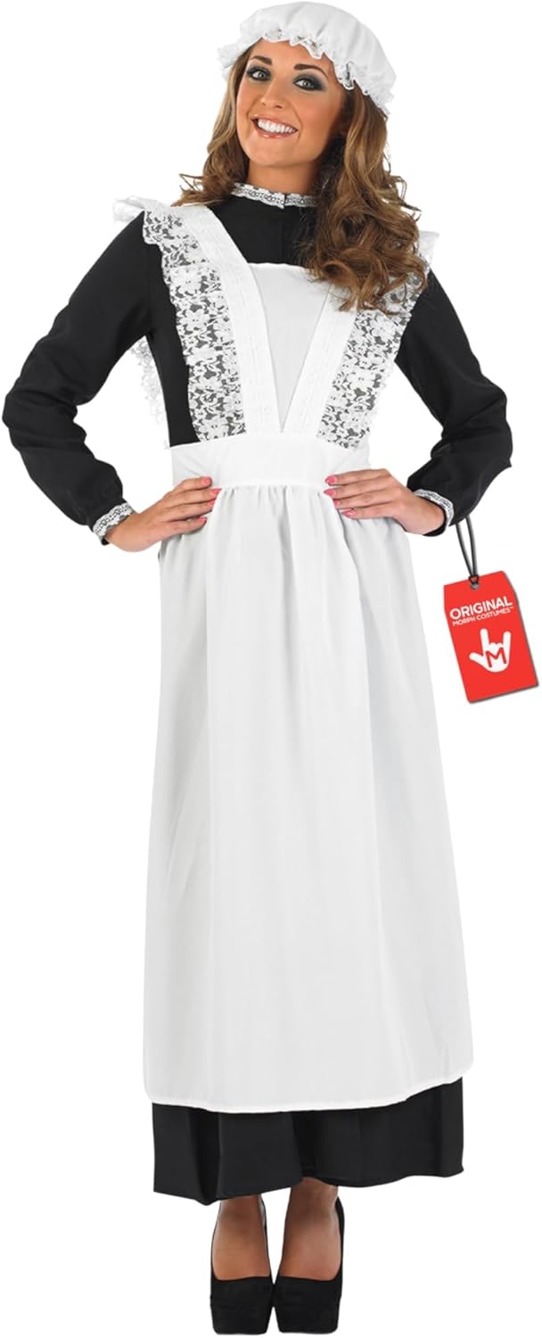fun shack Victorian Maid Costume, Long Sleeve Dress for Women, Elegant Maid Outfit, Classic Victorian Style