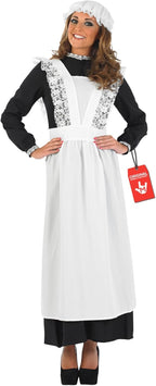 fun shack Victorian Maid Costume, Long Sleeve Dress for Women, Elegant Maid Outfit, Classic Victorian Style
