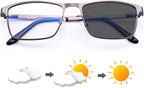 YIMI Mens Blue Light Glasses Men Computer Gaming BlueLight Blocking Glasses Metal Anti Eyestrain Clear Lens Eye Protection