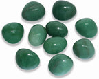 Tumbled Polished Natural Green Aventurine Crystals Stones, Crystals and Healing Stones Quartz Bulk for Wicca, Reiki, Healing Energy, Chakra Stones, Witchcraft Supplies(10Pcs)