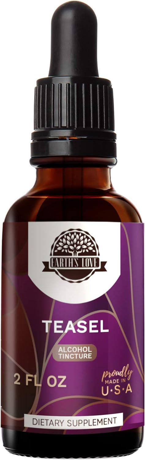 HerbEra Earth's Love - Teasel Alcohol Herbal Extract Tincture, Super-Concentrated Teasel (Dipsacus fullonum, Dipsacus sylvestris) Dried Root (2 fl oz)