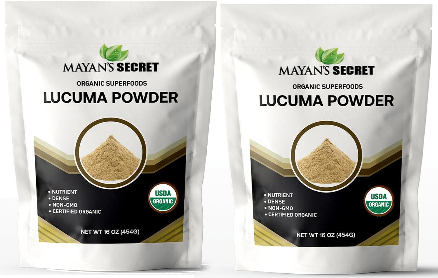 Lucuma Powder Organic Raw – Non-GMO & Nutrient-Dense Superfood | Certified Organic Lucuma Powder for Smoothies, Baking & Desserts – Natural Sweetener (1 Pound (Pack of 2))