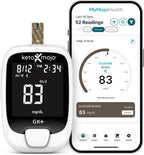 Keto-Mojo GK+ Blood Glucose Monitor Kit with 70 Glucose Test Strips – At-Home Diabetes Glucometer, Testing Bluetooth Blood Sugar Meter with App Tracking