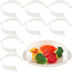 Landical 9 Pcs Plate Guard for Eating Spill Proof Food Guard One Handed Adaptive Equipment for Elderly Disabled Handicapped Parkinson Scooping, Fits Most 9" to 12" Plates (Translucent)