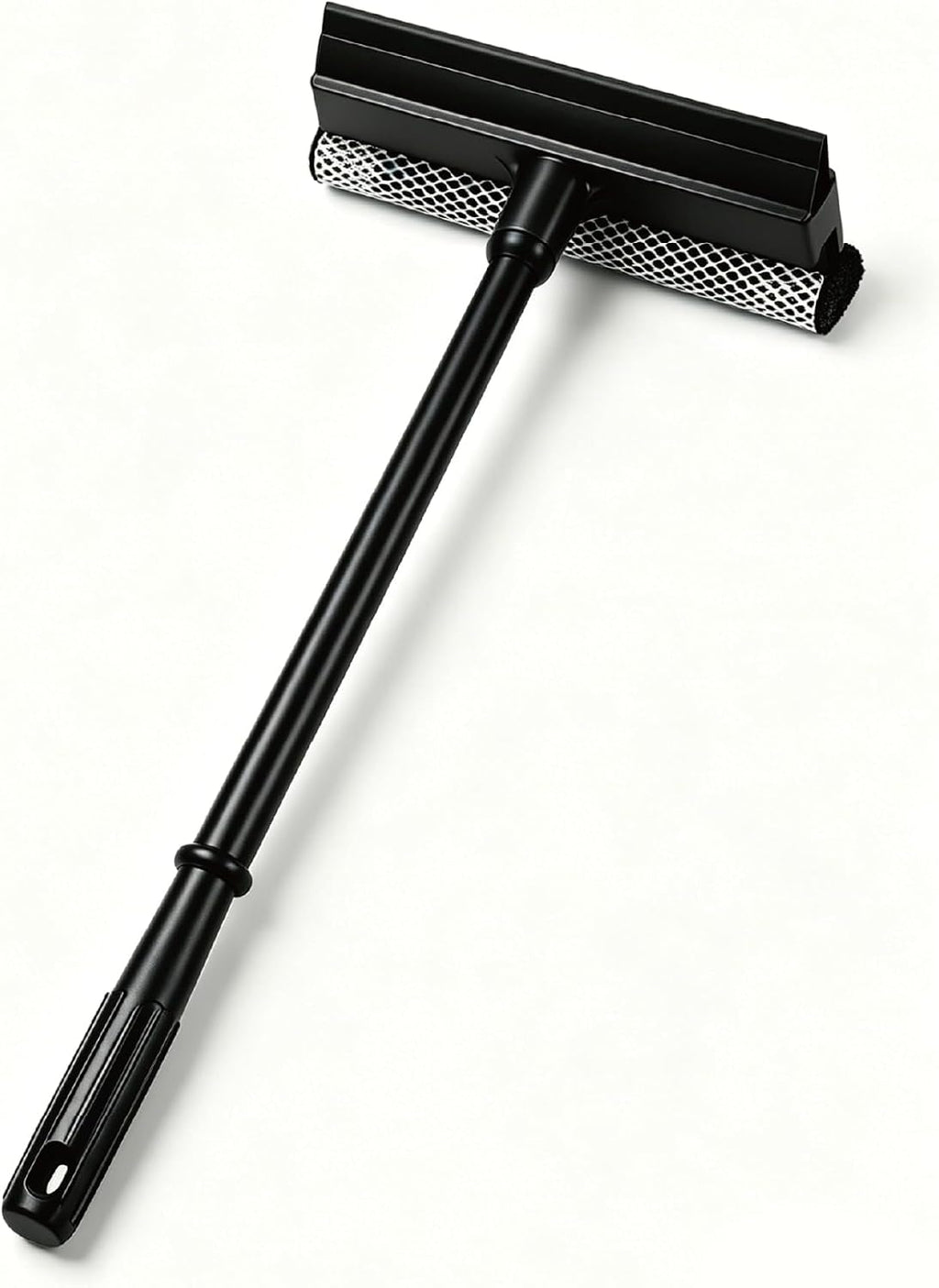 2 in1 Window Squeegee for Car, Window Cleaning Tool with 16inch Long Handle,Sponge Car Window Squeegee for Gas Station, Glass,Shower,Outdoor High Window Cleaning
