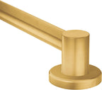Moen Brushed Gold Bathroom Safety 24-Inch Stainless Steel Modern Shower Grab Bar for Handicapped or Elderly, YG0424BG