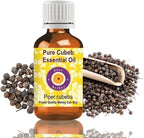 Deve Herbes Pure Cubeb Essential Oil (Piper cubeba) Steam Distilled 10ml (0.33 oz)