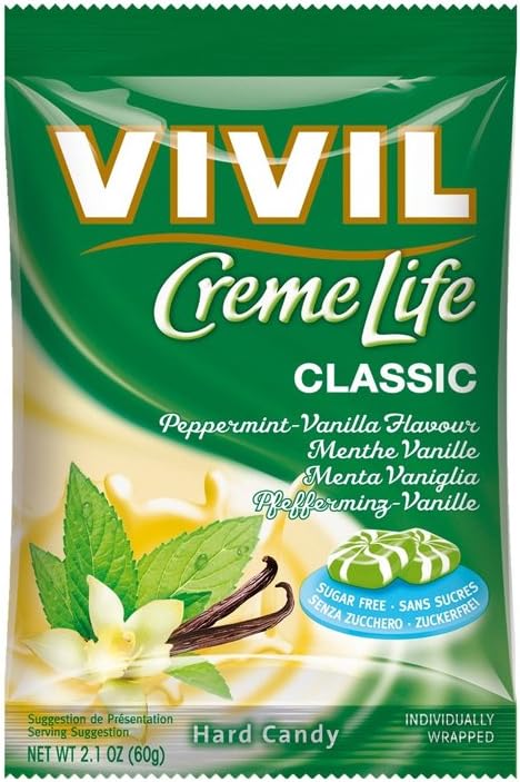 Vivil Crème Life Classic Sugar Free Peppermint & Vanilla Crème 60g