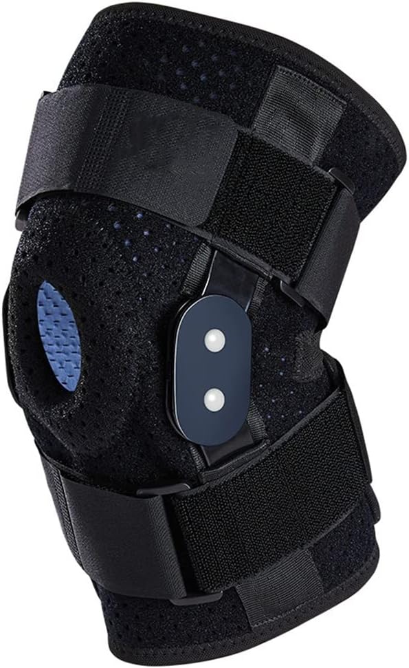 1Pcs Hinged Knee Support Brace Adjustable Compression Knee Pad Protector Open Patella Knee Wrap Stabilizer for Joint Pain Relief
