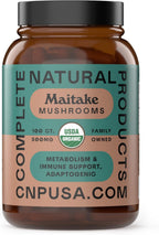 Complete Natural Products Organic Maitake Mushroom Capsules - 100ct, Immune Strength, Vegan, Non-GMO, Gluten Free
