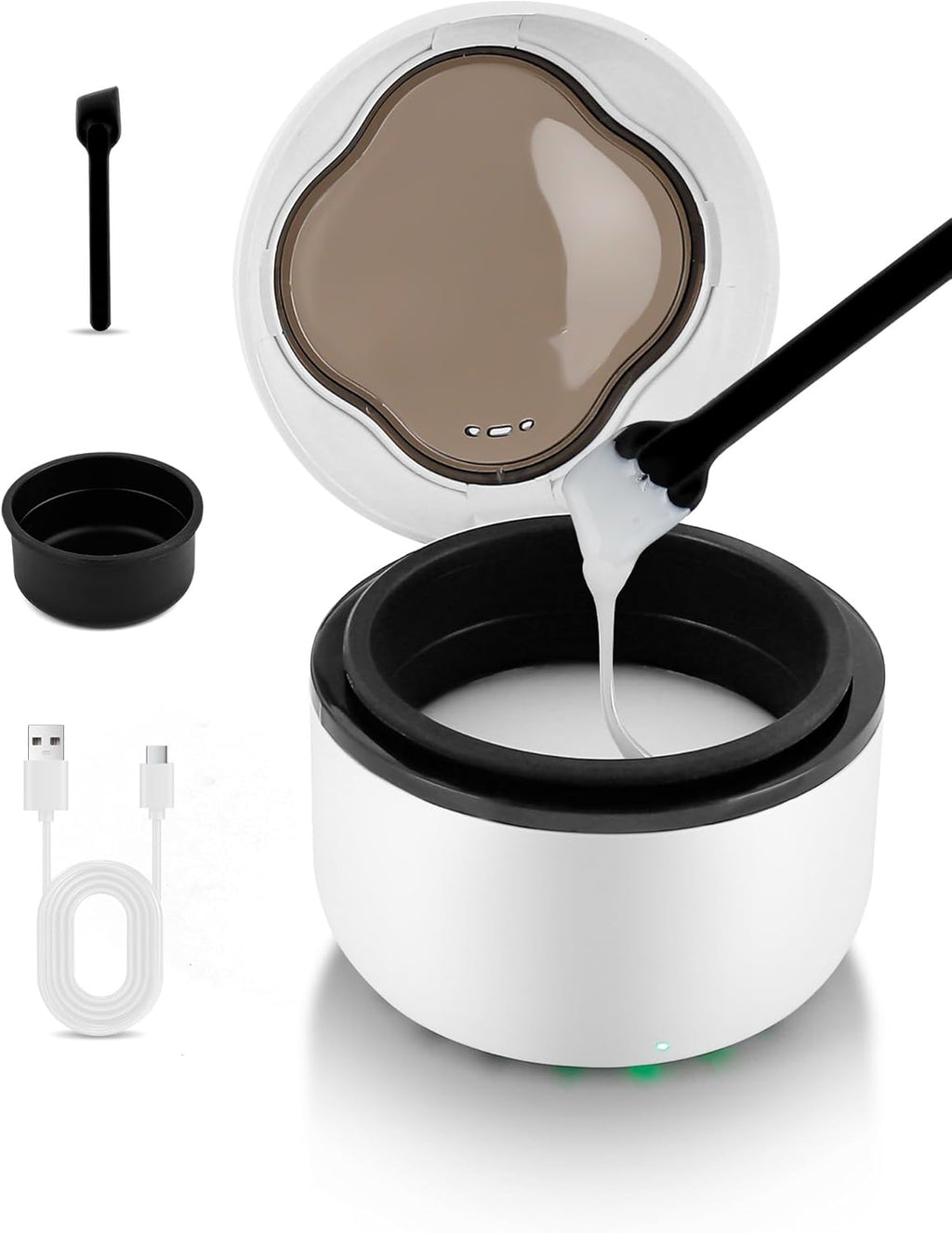 Mini Wax Warmer for Hair Removal – Portable Wax Pot for Small Areas: Face, Nose, Eyebrow, Lip, Underarm,Compact Travel Kit for Men and Women