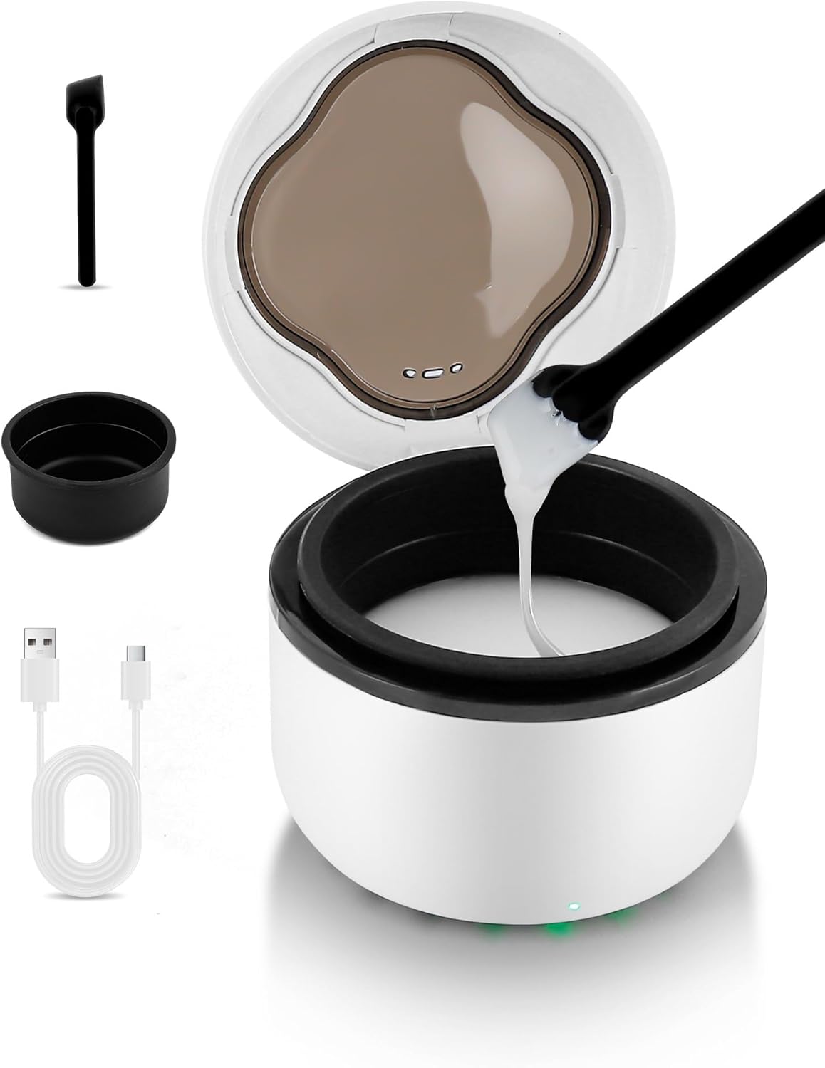 Mini Wax Warmer for Hair Removal – Portable Wax Pot for Small Areas: Face, Nose, Eyebrow, Lip, Underarm,Compact Travel Kit for Men and Women