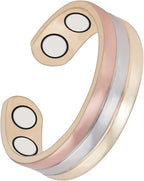 EnerCoppeX Copper Magnetic Ring for Women, Lymphatic Drainage Adjustable Ring with 3500 Gauss Magnet(0963)