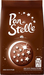 Mulino Bianco Pan di Stelle 12.35oz (350g) – Authentic Italian Cocoa Cookies with Chocolate and Sugar Stars – Perfect Snack or Coffee Companion – Made with Natural Ingredients