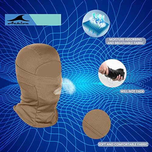 Achiou Ski Mask for Men Women, Balaclava Face Cover, Shiesty Mask UV Protector Lightweight for Motorcycle Snowboard