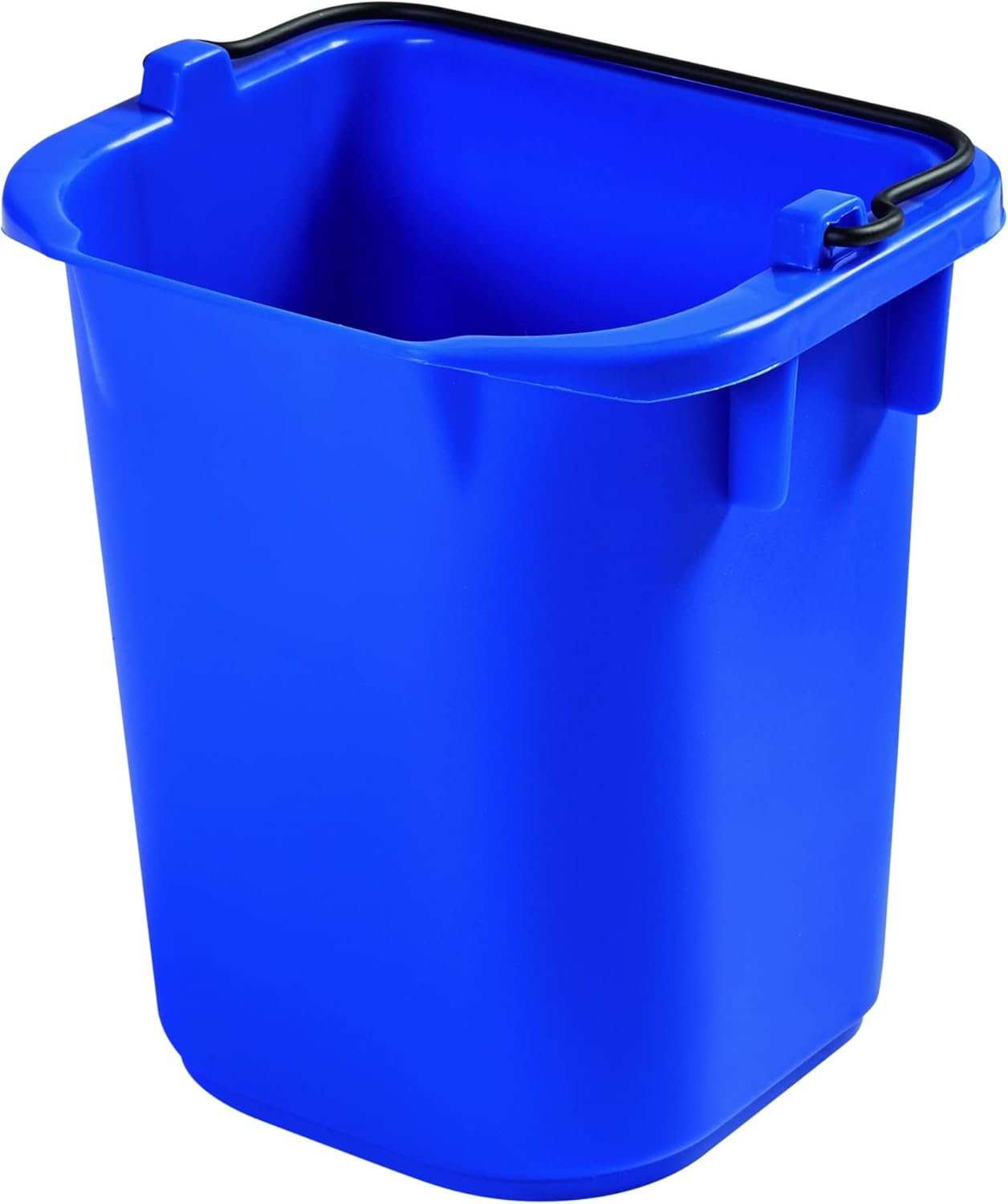 Rubbermaid Commercial Products Heavy-Duty Cleaning Pail 5-Quart Blue Utility Bucket with Built-In Spout and Handle for House Cleaning/Storage/Livestock Feeding/Car Washing