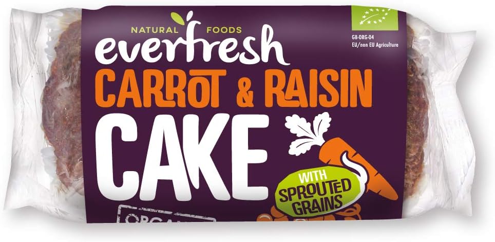 Everfresh Organic Sprouted Carrot & Raisin Cake, 350 GR