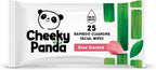 The Cheeky Panda Face Wipes | Rose Scented Biodegradable Makeup Remover Wipes | Pack of 25 Wet Wipes