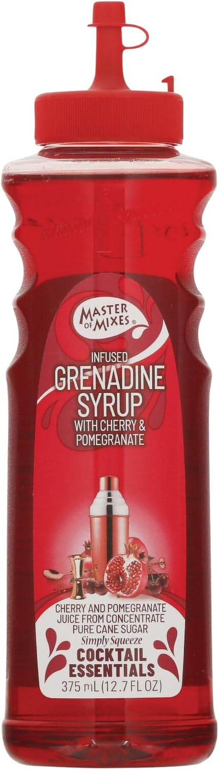 Master of Mixes Cocktail Essentials Grenadine Syrup, 375 ML Bottle (12.7 Fl Oz), Individually Boxed