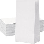Homrelaxy 60 Pcs 4LB Paper Lunch Bags, 5.1x3.2x9.8 Inch Kraft Paper Bags, White Paper Bag for Snacks, Sandwiches, Crafts, Gift Bags