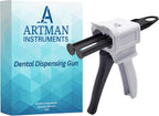 ARTMAN INSTRUMENTS Dispenser Gun Dental, 50ml Dispensing Gun Kit Impression Mixing Dispensing Dispenser Alginate AB Gun 1:1/1:2 fits Most Sizes