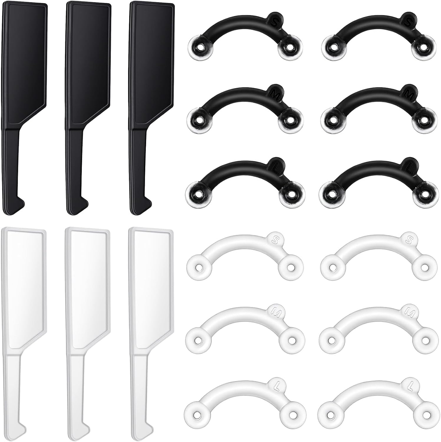 6Pairs Nose Lifter, Nose Shaper, Noses Up Lifting Shaping Clip, Noses Job Insert for Rhinoplasty Shaping, No Pain Invisible Shaper Tool Straightening Beauty Kit Women Men (Black + Transparent)