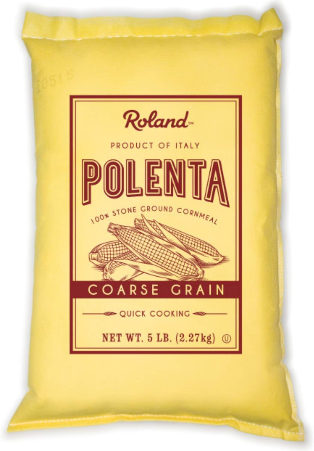 Roland Foods Coarse Grain Yellow Polenta, Specialty Imported Food, 5 Pound, Pack of 1