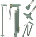 Michael Graves Quick Fold Walking Cane for Men and Women - Foldable Walking Stick for Stability and Style - Collapsible Folding Cane - Walking Sticks for Seniors & Adults