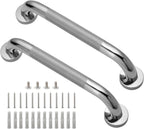 Rockgoya Shower Grab Bar, 2 Pack 12 Inch Bathroom Grab Bar, 304 Stainless Steel 1.25" Diameter Anti-Slip Handicap Grab Bar Support Shower Rail Senior Handrail Shower Safety Bar Handle