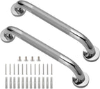Shower Grab Bar, 2 Pack 12 Inch Bathroom Grab Bar, 304 Stainless Steel 1.25" Diameter Anti-Slip Handicap Grab Bar Support Shower Rail Senior Handrail Shower Safety Bar Handle