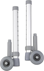 Drive Medical 10106 Rear Glide Walker Brakes with Wheel, Gray