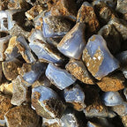 TEAMWILL Raw Blue Lace Agate Stone - Rough Blue Lace Agate Healing Crystal Stone 100g