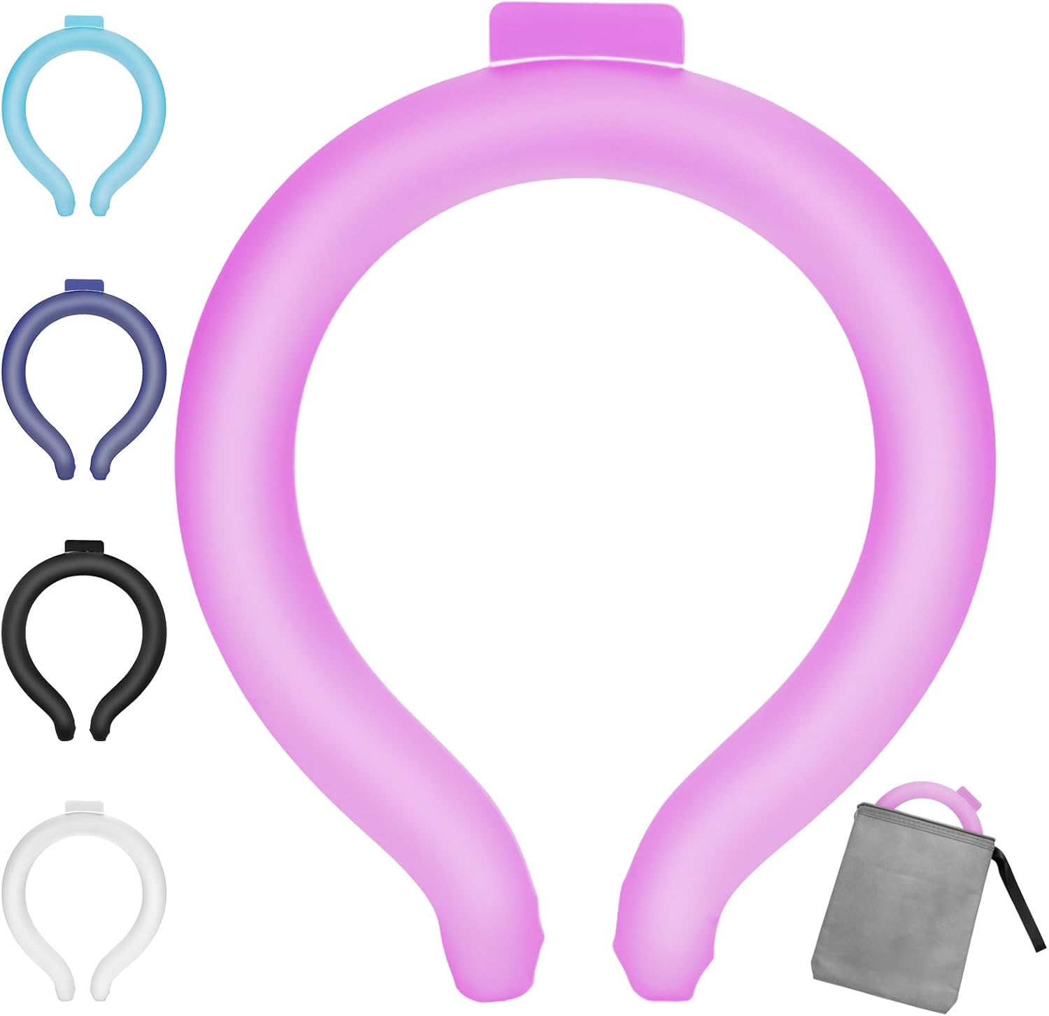 Neck Cooling Tube - Reusable Ice Neck Cooler, Wearable Cooling Neck Wrap for Personal Cooling Relief, PCM Cooling Device for Hot Flashes, Summer Heat, Outdoor Sports, Work & Travel(Rose)