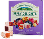Liberty Orchards, Berry Delights - Assorted Vegan Berry Snack, Gluten Free, Lokum Nuts Strawberry, Blueberry Walnut Turkish Delight Candy Gift Box 10 Oz