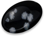 CrystalAge Snowflake Obsidian Thumb Stone