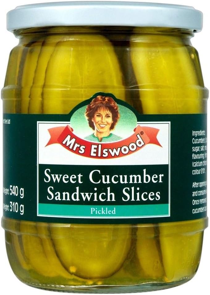 Mrs Elswood Sweet Cucumber Sandwich Slices (540g) - Pack of 6