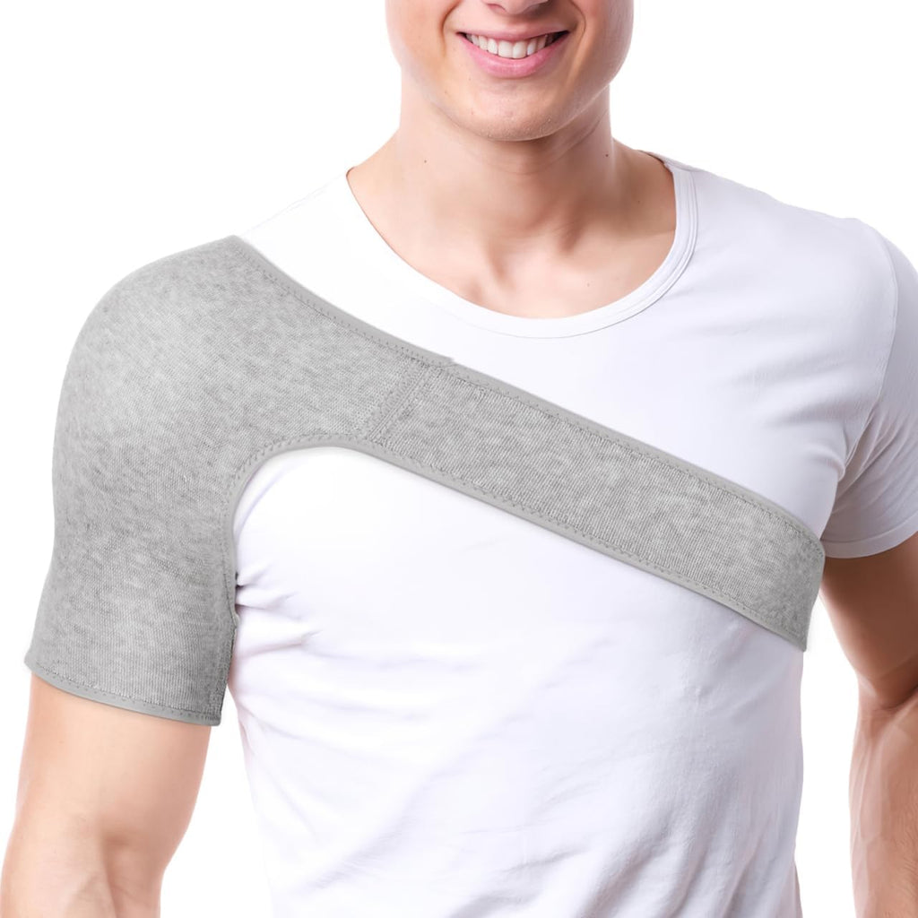 Shoulder Brace: Rotator Cuff Support Brace Wrap for Men and Women - Shoulder Compression Sleeve for Preventing Strains and Dislocation, M