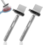 2Pcs Hair Brush Cleaning Tool 2-in-1 Comb Cleaner with Pick and Bristles Hair Brushes Remover Rake Portable Brush Cleaners Combs Cleaner Effective Comb Cleaners for Home and Salon Removing Hairs Dust