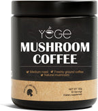 YEGE Mushroom Coffee Organic, 6 Mushroom Blend Cordyceps, Reish, King Trumpet, Shitake, Turkey Tail, Lions Mane for better Focus, Energy, Digestion and Immunity（30 Servings）