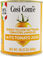 Yellow Cherry Tomatoes in Puree, Pomodorini, Daterini 28.22 oz (800g), 100% Italian, Cosi Come