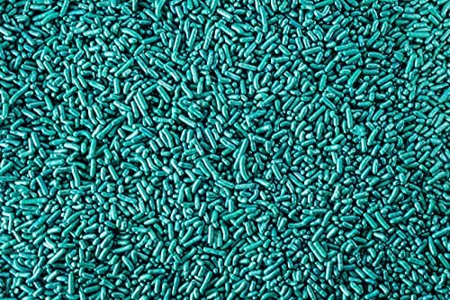 Sweet Eva’s SHIMMER PEARLIZED TEAL SPRNKLES-Jimmies,Cupcakes,Cookies,Cakes,Decorating,Baking,Topper,Bulk Candy,Dairy Free,Nut Free, Soy Free, Egg Free, Gluten Free, Kosher, Vegan, Large, 1.5 Pound
