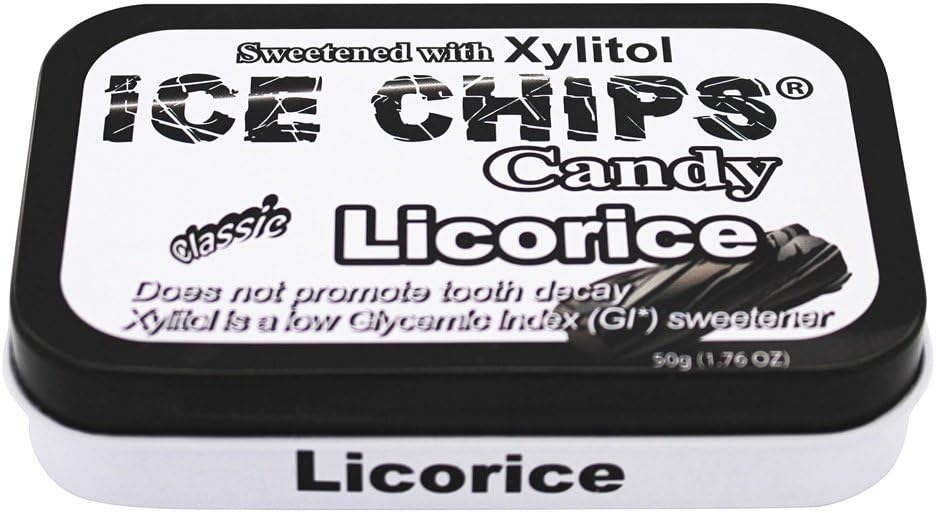 ICE CHIPS Candy Licorice Single Pack Candy, 1.76 Ounce