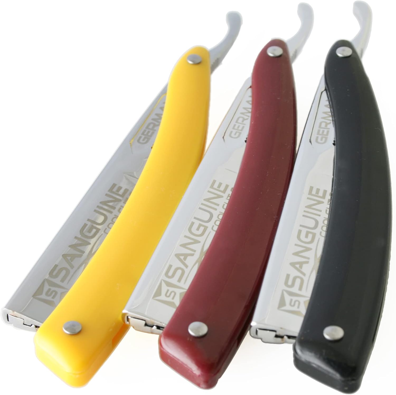 Solid Shaving Razor, Men Foldable Razors, Straight Men Shaving Razor with Blades - MADE in USA - for Professional Barbers and Personal Use