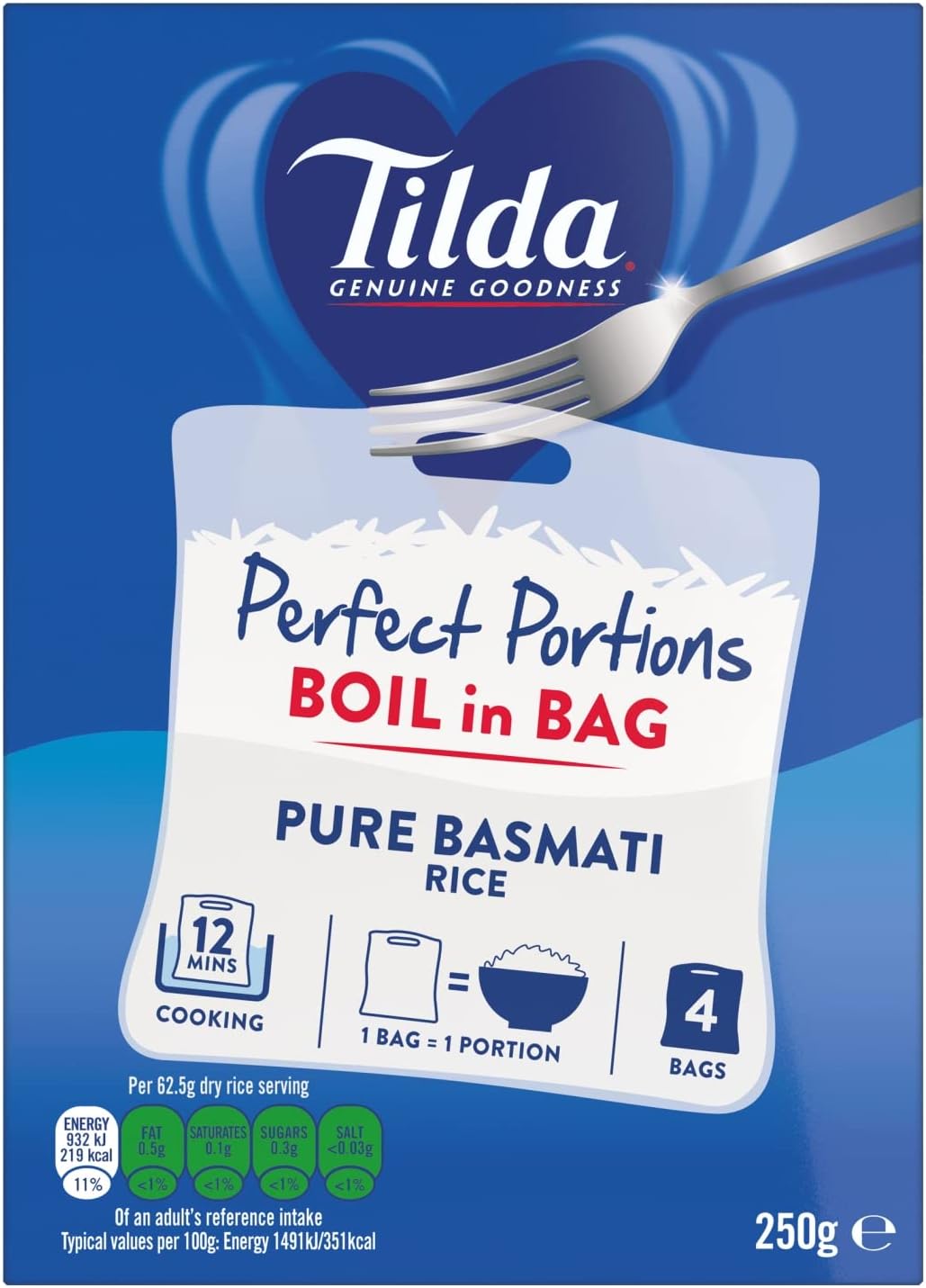 Tilda Pure Original Basmati Rice Cook in the Bag 2x 125g - Original Basmati Reis im Kochbeutel