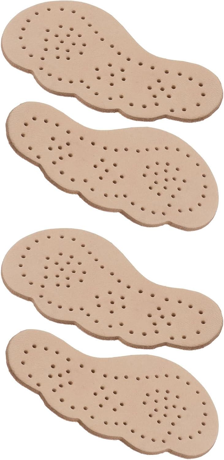 MAGICLULU 2 Pairs Beige High Heel Pads Non-Slip Forefoot Mats Skid-Resistance Shoe Cushions Absorb Sweat Half Sole Inserts for Summer Front Sole Protection