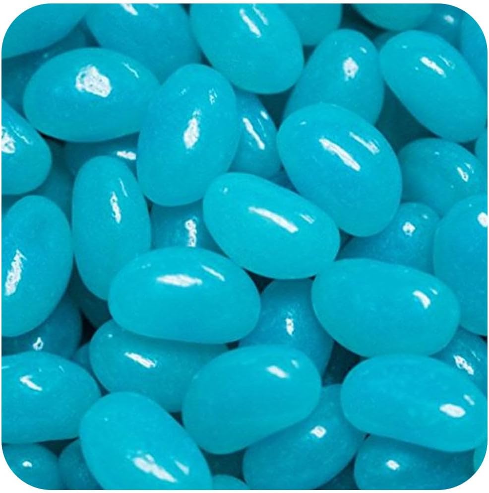 Light Blue Candy Jelly Beans Bulk - Berry Flavored Chewy Candy Beans for Party Favors, Candy Buffets, Baby Showers, Birthdays and More. (12 oz, approximately 300 Pcs)