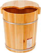 Wooden Foot Basin, Solid Wood Foot Tub, Wooden Bucket Foot Bath with Massage, Pedicure Barrel for Foot Bath, Soak, Massage, Spa, Sauna,H 40cm (Color : 3, Size : Height 40cm)
