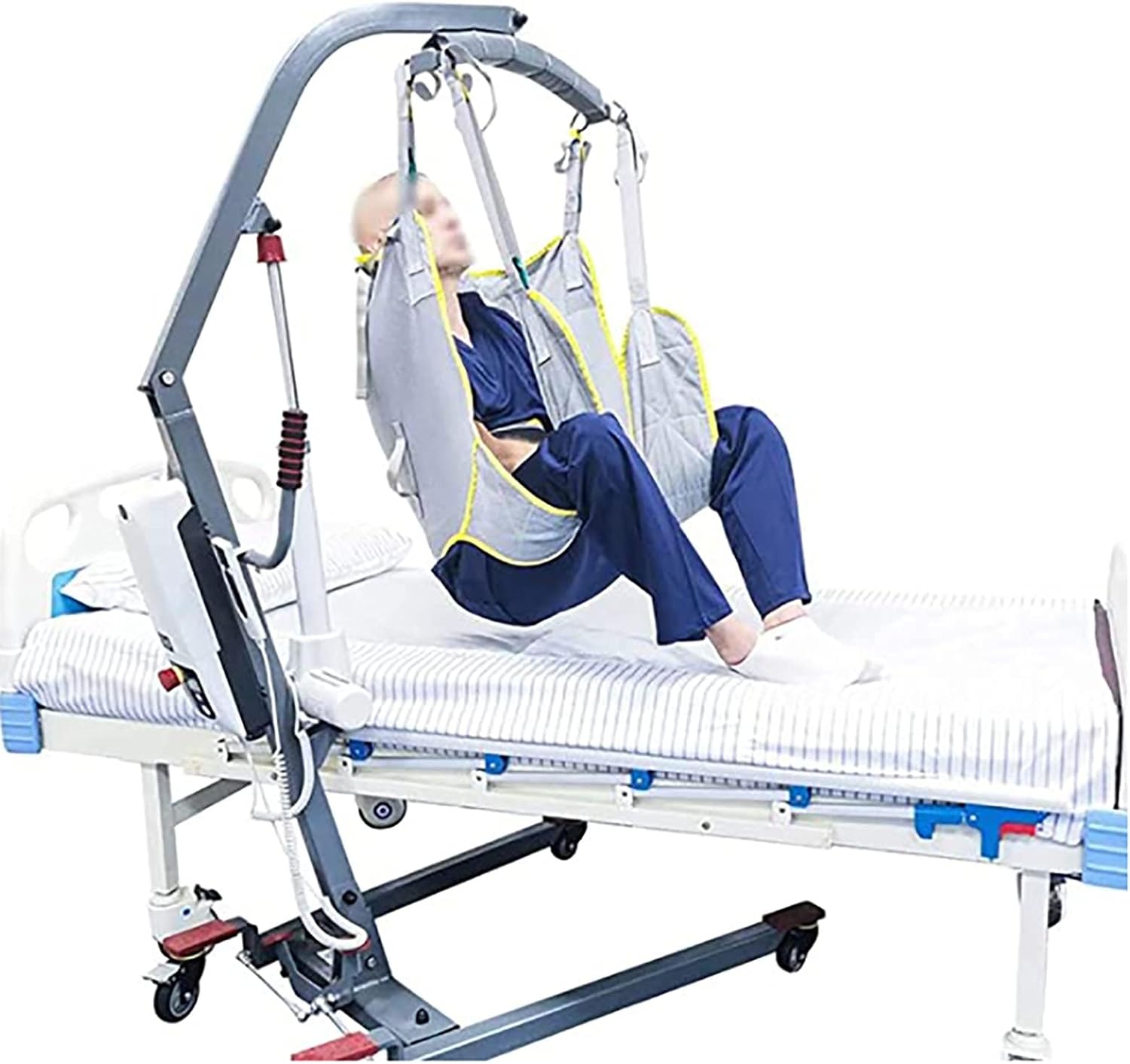 Transfer Nursing Sling Toileting Hoist Sling, Lift Stair Board, Mesh Fabric with Toilet Sling Design with Split Leg, for Elderly, Disabled